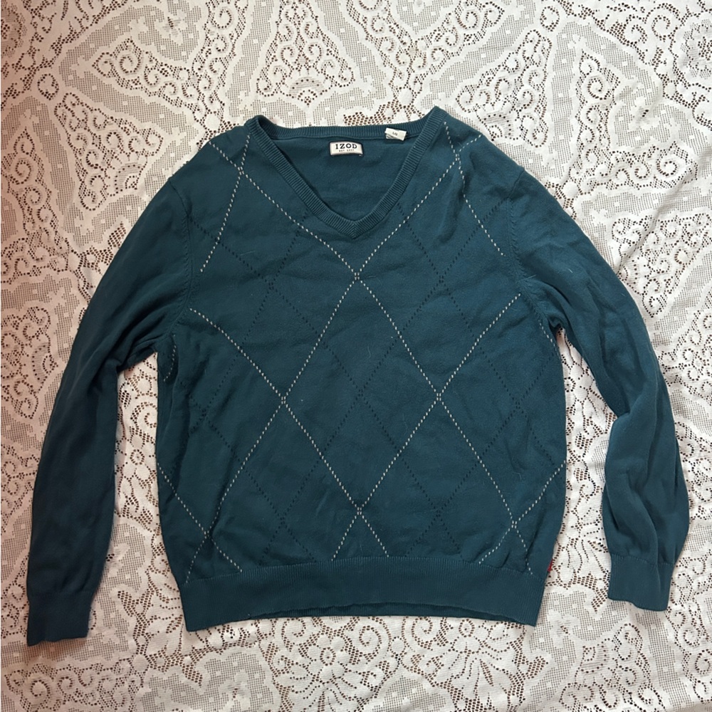 Teal IZOD Argyl Sweater